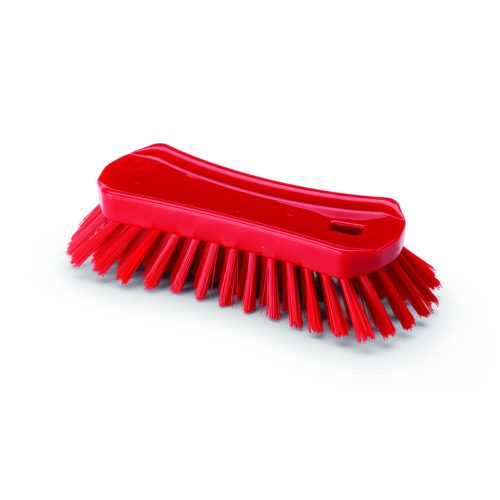 Igeax élelmiszeripari ergonómikus kézi súroló kefe piros 0,5mm közepes sörtével