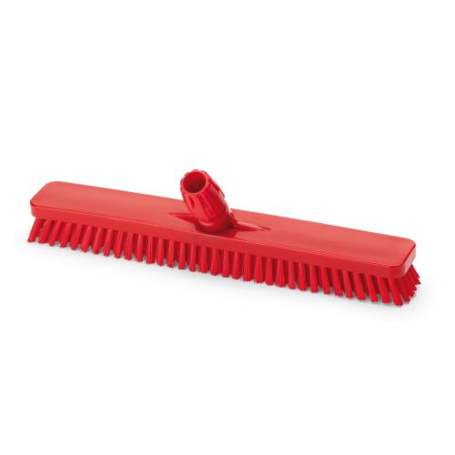 Igeax élelmiszeripari padlósúrolókefe 45cm széles piros, 0,5mm közepes sörtével