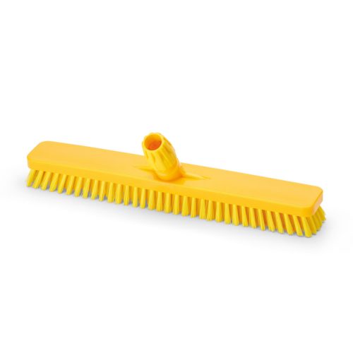 Igeax élelmiszeripari padlósúrolókefe 45cm széles sárga, 0,5mm közepes sörtével