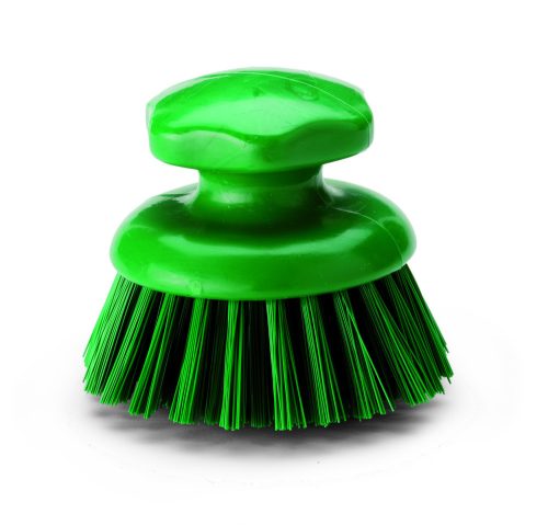 Igeax élelmiszeripari ergonómikus kézi súroló kefe kerek zöld, 0,75mm kemény sörtével