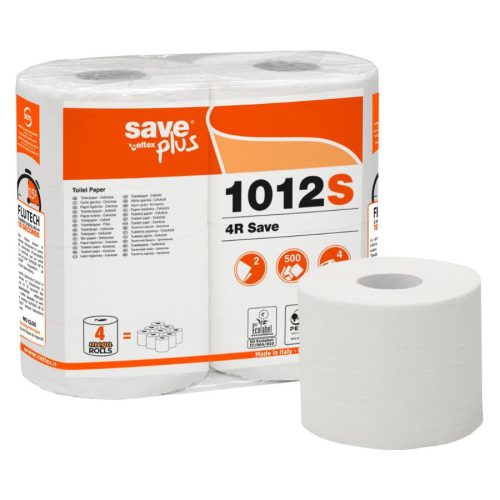 Celtex Save Plus toalettpapír recy, 2 réteg, 500lap, 55m, 4tekercs/csomag, 10csomag/zsák