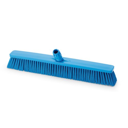 Igeax élelmiszeripari tolóseprű, partvis fej, 60cm, 0,75mm kemény sörtével, kék