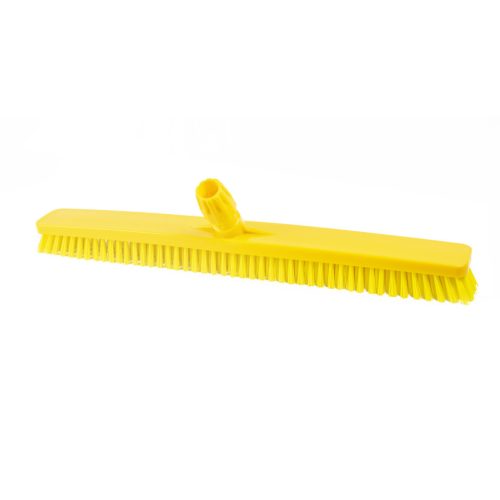 Igeax élelmiszeripari padlósúrolókefe rövid sörte 60cm széles sárga, 0,5mm közepes sörtével