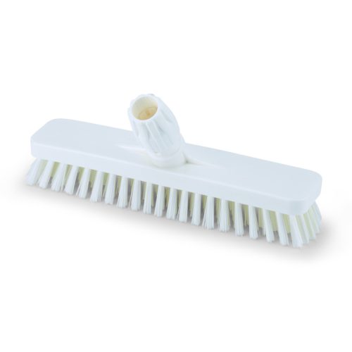 Igeax élelmiszeripari padlósúrolókefe 30cm széles fehér, 0,5mm közepes sörtével