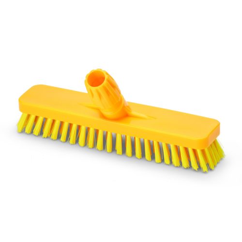 Igeax élelmiszeripari padlósúrolókefe 30cm széles sárga, 0,5mm közepes sörtével