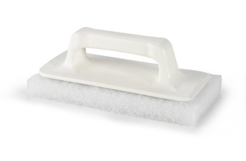 Igeax élelmiszeripari súroló pad kézi tartóval fehér