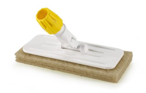 Igeax élelmiszeripari súroló pad menetes tartóval sárga