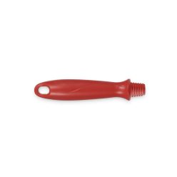   Igeax élelmiszeripari menetes nyél, rövid, piros, 15cm, lehúzóhoz, csőtisztító keféhez