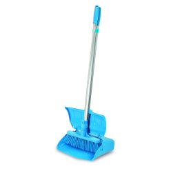   Igeax élelmiszeripari billenős szemetes lapát és seprű 28cm széles, 80cm nyéllel kék 0,5 mm