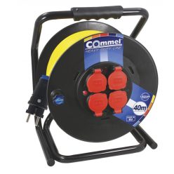   Commel Kábel dob - PVC 300 mm, egyfázisú,  16 A 230 V ~ 3500 W IP44,  3x1,5, 30M