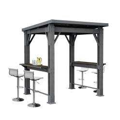 Kerti grill pavilon, pulttal, tetővel