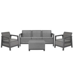   Scandi Love linea duo kerti bútor szett jute tárolós asztallal