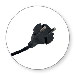   Commel csatlakozó kábel szerszámgéphez 10 A 250 V ~ 2200 W, Fekete 2x1 / 2m