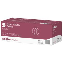   Satino Wepa Prestige Z hajtogatott kéztörlő 2 rétegű, fehér, 20,6x24cm, 25x150 lap/karton