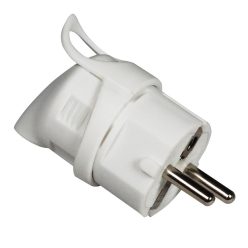   Commel földelt dugvilla alsó kivezetésű, schuko 16 A 250 V ~, fehér