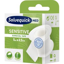   Cederroth Salvequick sebészeti ragtapasz érzékeny bőrre, 2.5 cm x 5 m, fehér