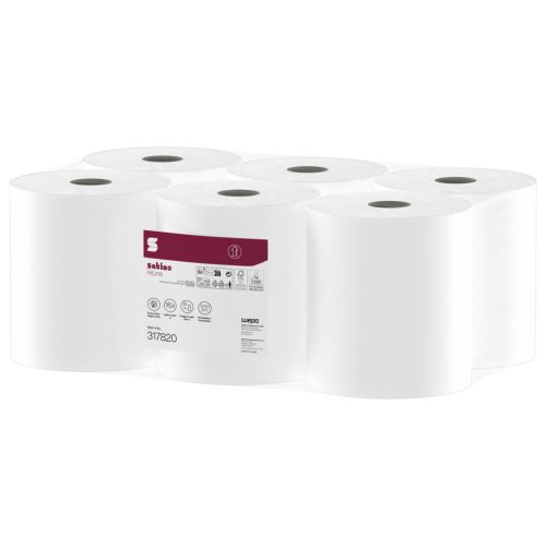 Satino Wepa Prestige tekercses kéztörlő 2 réteg, cellulóz, fehér, 150m, 6tekercs/zsugor automata adagolóhoz