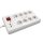 Commel elosztó túlfeszültség és túlterhelés elleni védelemmel, 8 aljzat 2 db USB csatlakozó, 3m, 16A, 3500W