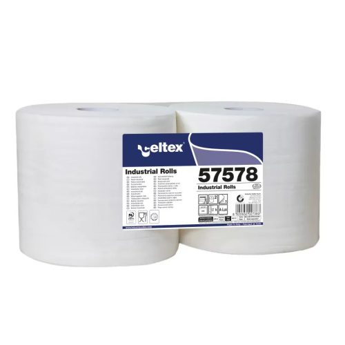 Celtex Superlux Ipari törlő, 3 réteg, cellulóz, 24x34cm, 500 lap, 2 tekercs/zsugor