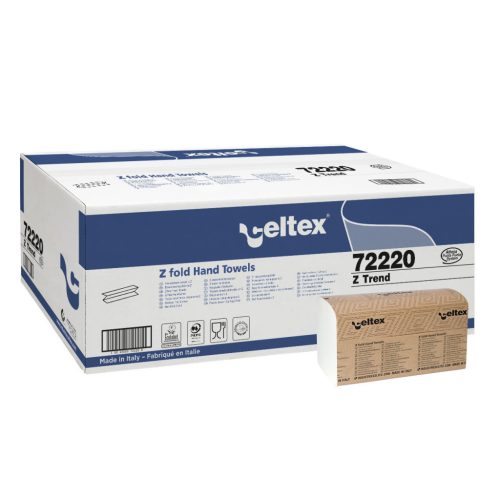 Celtex Z Trend hajtogatott kéztörlő cellulóz, 2 réteg, 20,5x24cm, 25x150 lap (3750 lap)