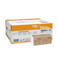   Celtex Save Plus V hajtogatott kéztörlő recy, 2 réteg, 25x21cm, 15x200 lap