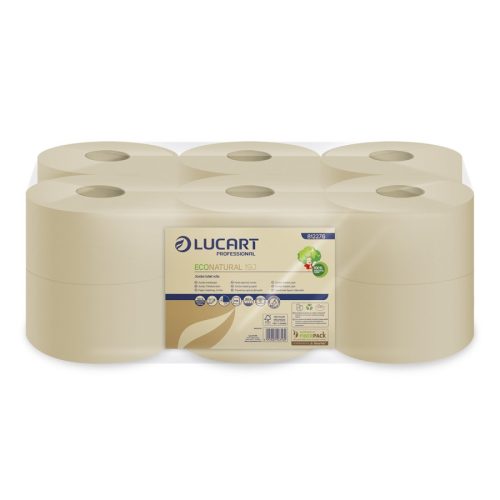 Lucart ECO Natural Mini közületi toalettpapír 19cm 160m 2 rétegű 12 tekercs/zsugor