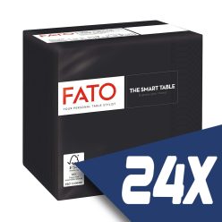   Fato Szalvéta 24x24cm fekete 2 rétegű 100 lap/csomag (24 csomag)