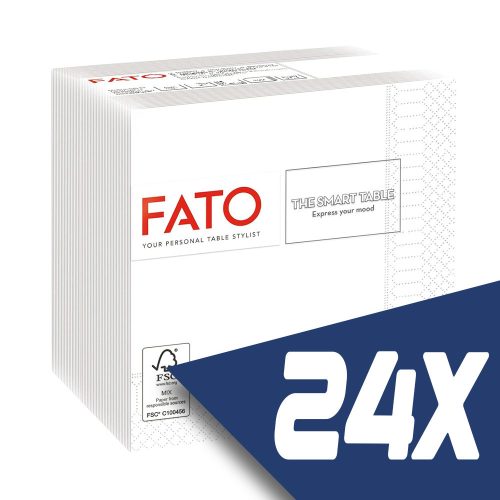Fato Szalvéta 24x24cm fehér 2 rétegű 100 lap/csomag (24 csomag)