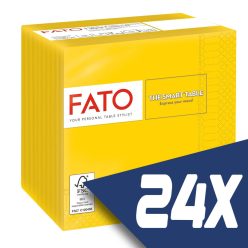   Fato Szalvéta 24x24cm sárga 2 rétegű 100 lap/csomag (24 csomag)