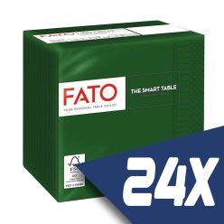   Fato Szalvéta 24x24cm erdőzöld 2 rétegű 100 lap/csomag (24 csomag)