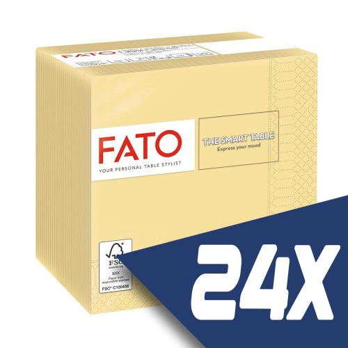 Fato Szalvéta 24x24cm pezsgő 2 rétegű 100 lap/csomag (24 csomag)