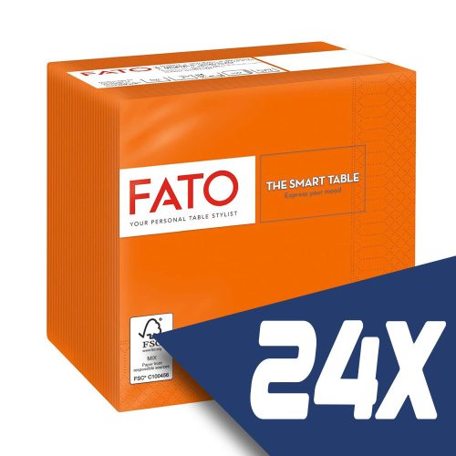 Fato Szalvéta 24x24cm narancssárga 2 rétegű 100 lap/csomag (24 csomag)