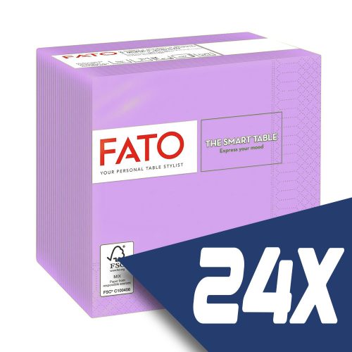 Fato Szalvéta 24x24cm lila 2 rétegű 100 lap/csomag (24 csomag)