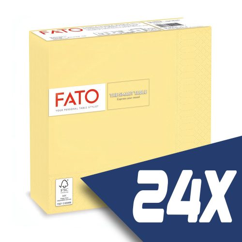 Fato Szalvéta 33x33cm pezsgő 2 rétegű 50 lap/csomag (24 csomag)