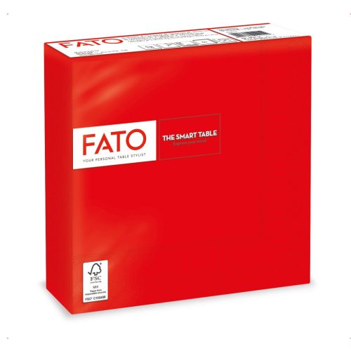 Fato Szalvéta 33x33cm piros 2 rétegű 50 lap/csomag 