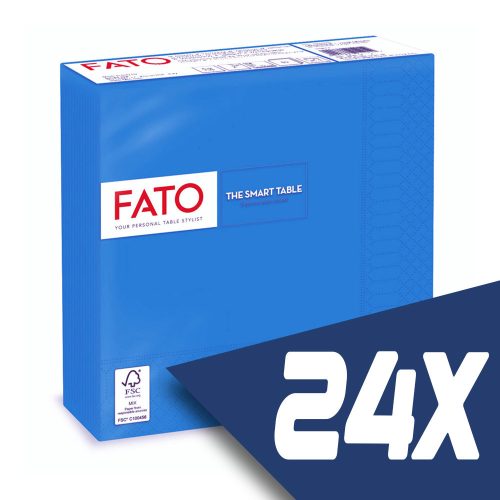 Fato Szalvéta 33x33cm kék 2 rétegű 50 lap/csomag (24 csomag)