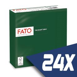   Fato Szalvéta 33x33cm erdőzöld 2 rétegű 50 lap/csomag (24 csomag)