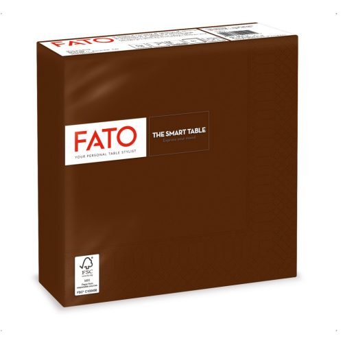 Fato Szalvéta 33x33cm csokoládébarna 2 rétegű 50 lap/csomag 