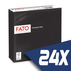  Fato Szalvéta 33x33cm fekete 2 rétegű 50 lap/csomag (24 csomag)
