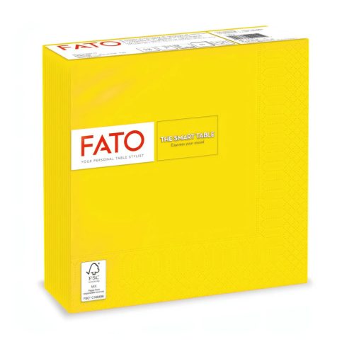 Fato Szalvéta 33x33cm citromsárga 2 rétegű 50 lap/csomag 