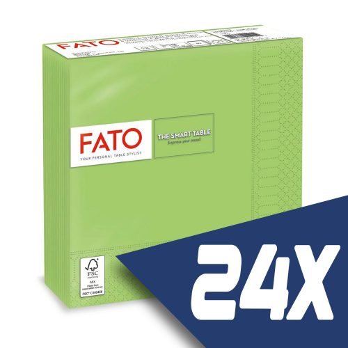 Fato Szalvéta 33x33cm almazöld 2 rétegű 50 lap/csomag (24 csomag)