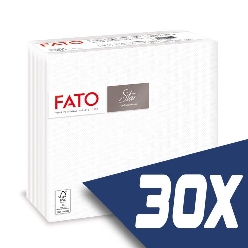 Fato Sztár szalvéta 2 rétegű 38x38cm fehér 40 szál/csomag (30 csomag)