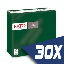   Fato Sztár szalvéta 2 rétegű 38x38cm erdőzöld 40 szál/csomag (30 csomag)