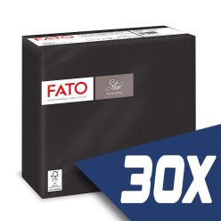   Fato Sztár szalvéta 2 rétegű 38x38cm fekete 40 szál/csomag (30 csomag)