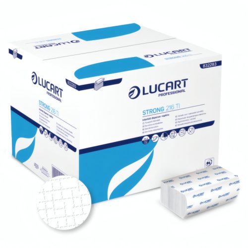 Lucart Strong L-One adagolós, hajtogatott szalvéta, 2 rétegű, 150 lapos, 40 csomag/karton