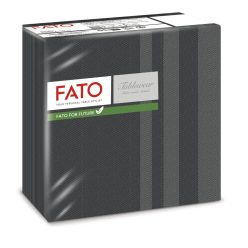 Fato Airlaid szalvéta 40x40cm Tweed fekete 50 lapos
