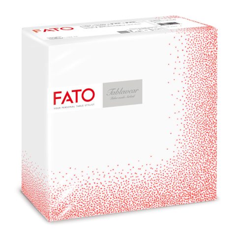 Fato Airlaid szalvéta 40x40cm Puntini piros 50 lapos