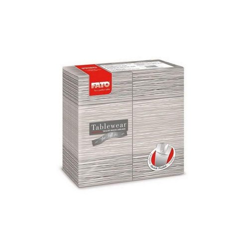 Fato Airlaid szalvéta Quick pocket 40x40cm Millerighe grey 40 lapos