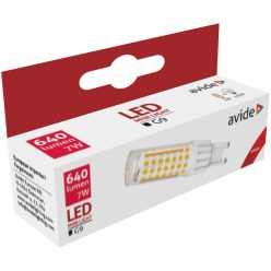 Avide LED 7W G9 WW 3000K fekvő