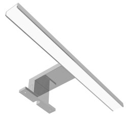   Avide LED Tükörvilágító Lámpa Szögletes Króm Alu 300mm NW 4000K 5W IP44